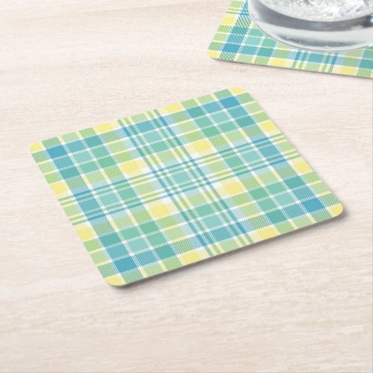 Pastel Vierkante Kartonnen Onderzetter (Schuin)