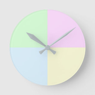 Pastel Vierkanten Modern Ronde Klok