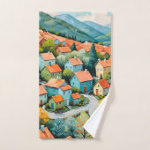 Pastel Village Dream (Serviette à main)