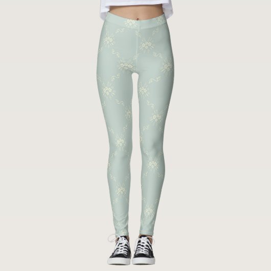 Pastel Vintage Leggings floraux (Devant)