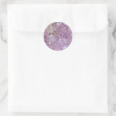 Pastel Violet Crystal Quartz Ronde Sticker (Tas)