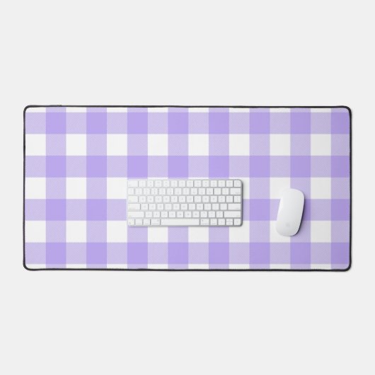 Pastel violet et blanc plaid (Clavier et souris)
