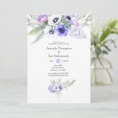 Pastel Violet Floral Weddenschap Bridesmaids Lunch Kaart (Staand voorkant)