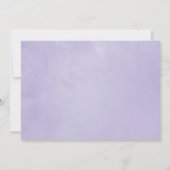 Pastel Violet Floral Wedding Bedankkaart (Achterkant)