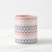 Pastel Violet Paarse Roze Mauve Driehoek Patroon Mok (Midden)