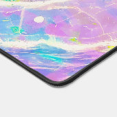 Pastel violet rose et Turquoise Nom du marbre holo (Coin)