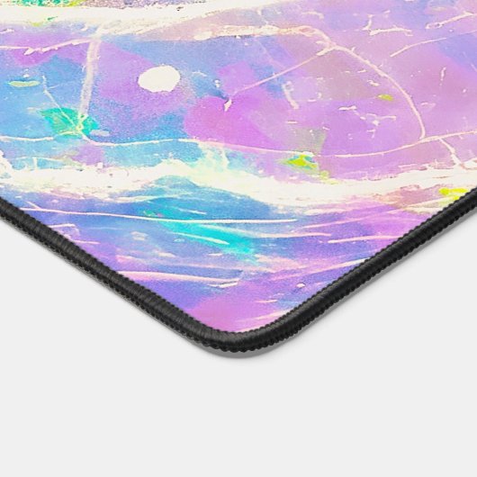 Pastel violet rose et Turquoise Nom du marbre holo (Coin)