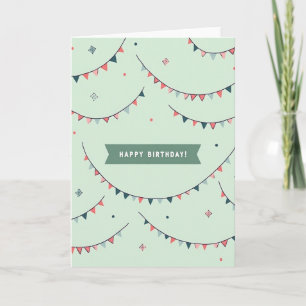 Pastel Vlag Verjaardagskaart Kaart