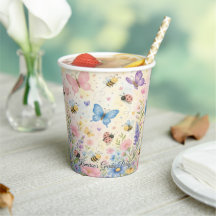 Pastel Vlinder Bij Lieveheersbeestje Tuin Verjaard