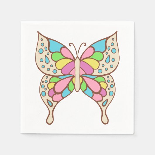 Pastel Vlinder Servetten (Voorkant)