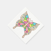 Pastel Vlinder Servetten (Hoek)