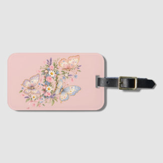 Pastel Vlinder Verjaardags Tuin Bagagelabel