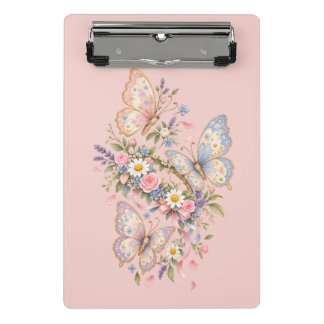 Pastel Vlinder Verjaardags Tuin Mini Klembord