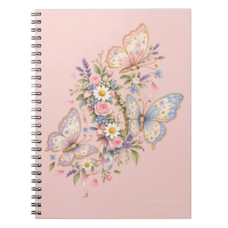 Pastel Vlinder Verjaardags Tuin Notitieboek
