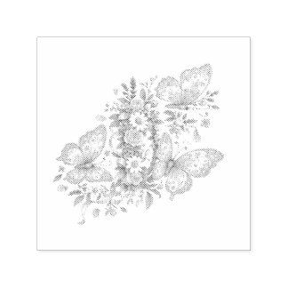 Pastel Vlinder Verjaardags Tuin Zelfinktende Stempel