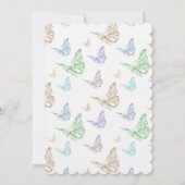 Pastel vlinders bruiloft kaart (Achterkant)