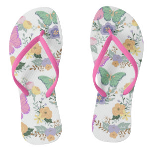 Pastel vlinders dames Teenslippers