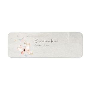 Pastel Vlinders Design Adresetiketten Etiket