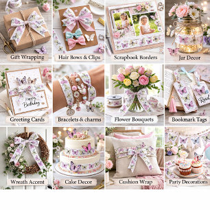 Pastel vlinders lint
