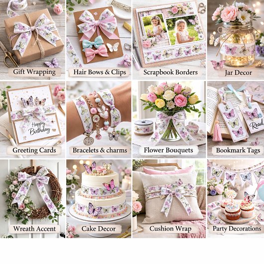 Pastel vlinders lint