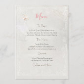 Pastel vlinders ontwerp, bruiloft menu (Voorkant)