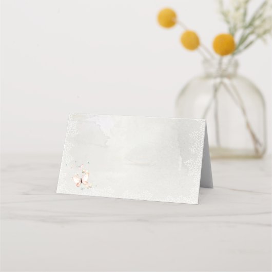 Pastel vlinders ontwerp, plaats kaarten (Voorkant)