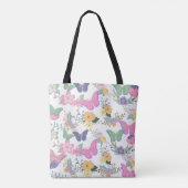 Pastel Vlinders Tote Draagtas (Achterkant)