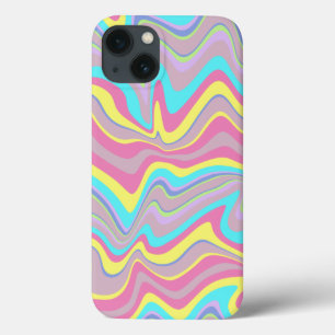 Pastel vloeiende golven iPhone 13 hoesje