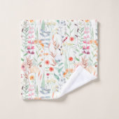 Pastel Vloertuinpatroon Bad Handdoek (Wasdoekje)