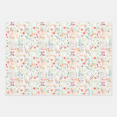Pastel Vloertuinpatroon Inpakpapier Vel (Voorkant)