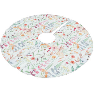 Pastel Vloertuinpatroon Kerstboom Rok