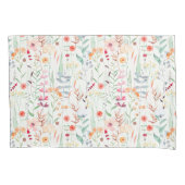 Pastel Vloertuinpatroon Kussensloop (Voorkant)