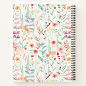 Pastel Vloertuinpatroon Notitieboek (Achterkant)