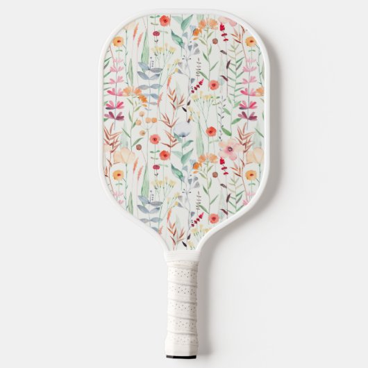 Pastel Vloertuinpatroon Pickleball Paddle (Achterkant)