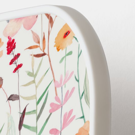 Pastel Vloertuinpatroon Pickleball Paddle (Links Detail)