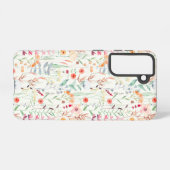 Pastel Vloertuinpatroon Samsung Galaxy Hoesje (Achterkant horizontaal)