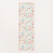 Pastel Vloertuinpatroon Yogamat (Voorkant)