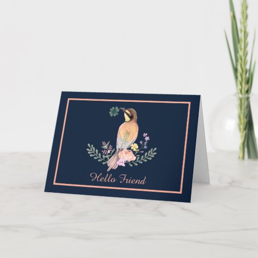 Pastel vogel kaart (Voorkant)