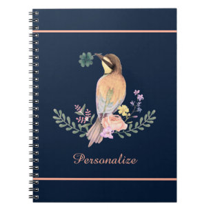 Pastel vogel notitieboek