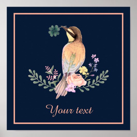 Pastel vogel poster (Voorkant)