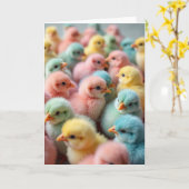 Pastel Vogels Lente Kaart (Gele Bloem)
