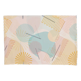 Pastel Vormen en Lijnen Handdoeken Kussensloop