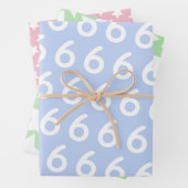 Pastel w. Witte sterren - aangepaste leeftijd kind Inpakpapier Vel (In situ)