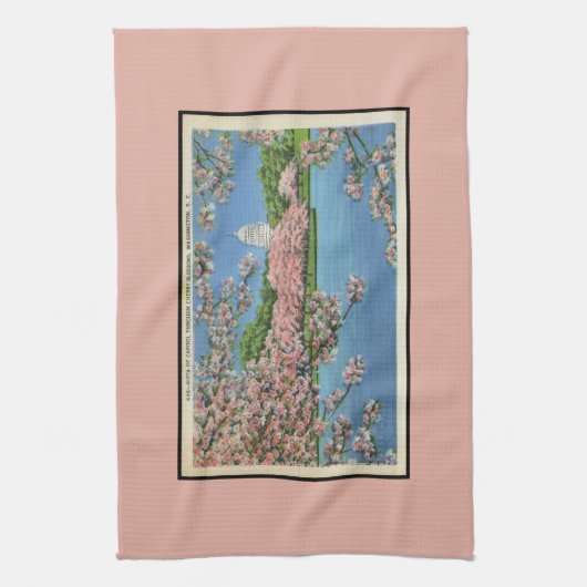 pastel Washington D.C. Cherry Blossom Theedoek (Verticaal)