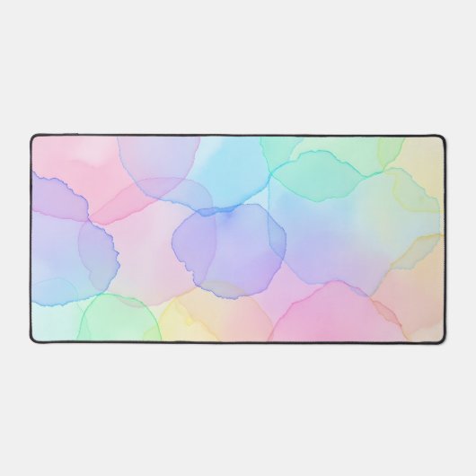 Pastel Watercolor Alcohol Ink Abstract Bureaumat (Voorkant)