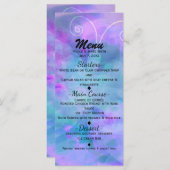 Pastel Watercolor Butterfly Party Invitation Menu (Devant / Derrière)
