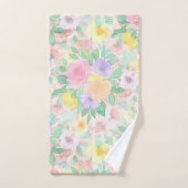 Pastel Watercolor Floral Pattern – Soft Spring  (Serviette à main)