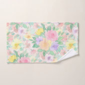Pastel Watercolor Floral Pattern – Soft Spring  (Serviette à main)