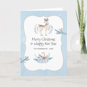 Pastel watercolor Kerst Winter vakantie foto Feestdagen Kaart
