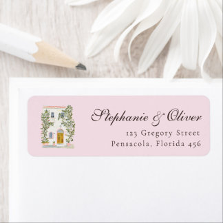 Pastel Watercolor Mediterranean Italian Wedding Etiket